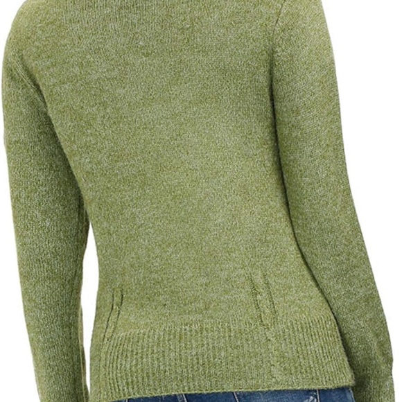 KANCY KOLE Women Cable Knit Sweater Coat Long Sleeve Button - Picture 6 of 11